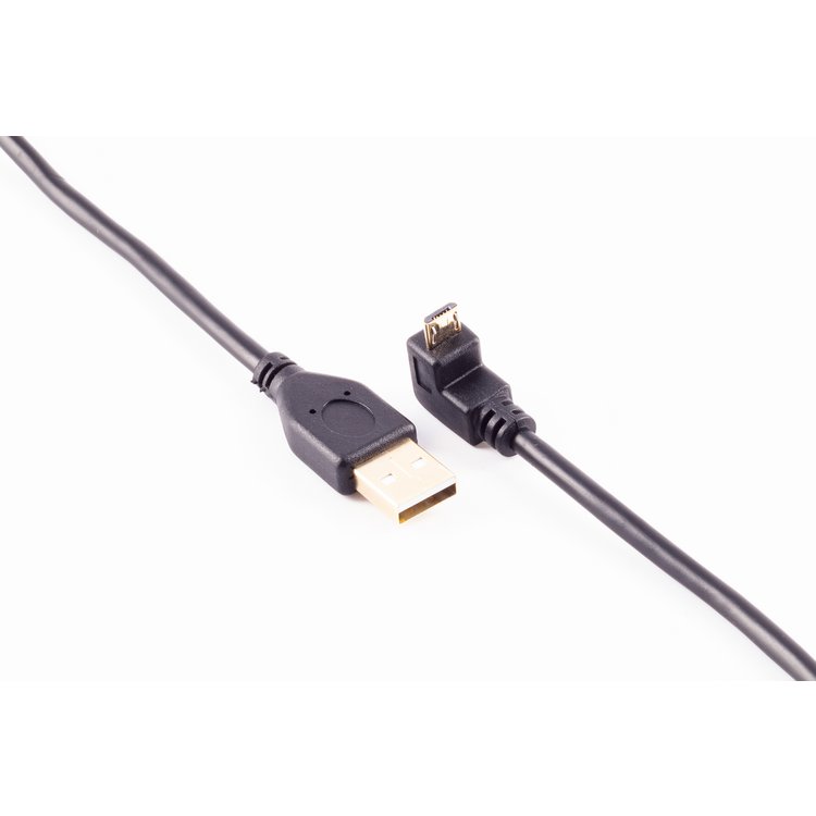 USB A - Micro B Stecker 180° Winkel oben 1m