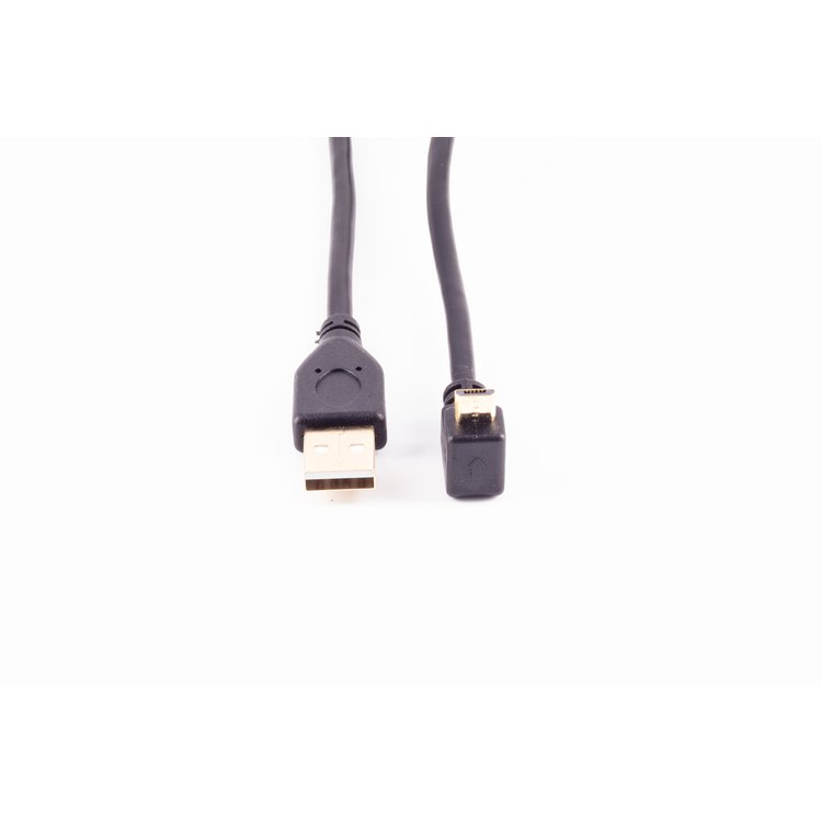 USB A - Micro B Stecker 180° Winkel oben 1m