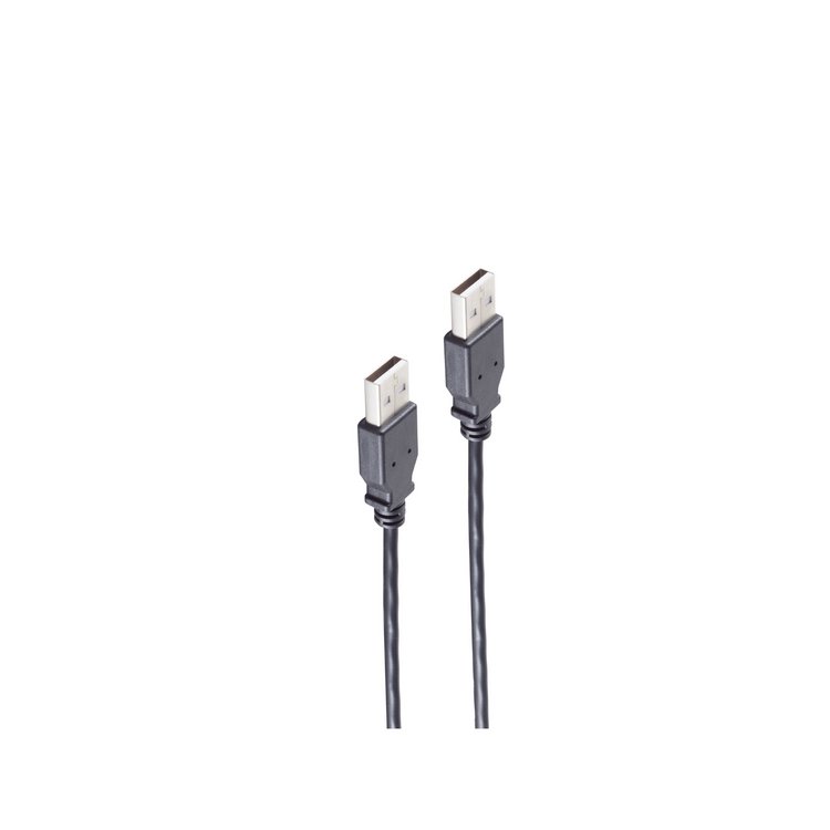 USB High Speed 2.0 Kabel, A/A Stecker, USB 2.0, schwarz, 1,0m