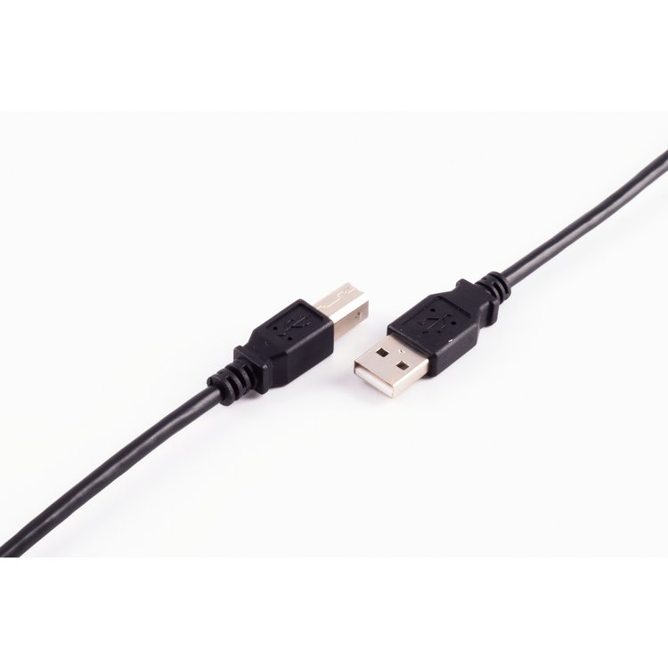 USB High Speed 2.0 Kabel, A/B Stecker, USB 2.0, schwarz, 1,0m