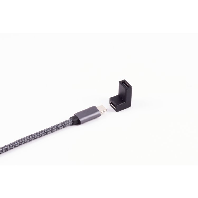 USB-C Verbinder, 3.1, 90° Winkel oben/unten, PVC