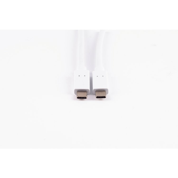 USB Kabel 3.2 USB Typ C Stecker auf USB Typ C Stecker, Gen 2x2 weiß, 1m
