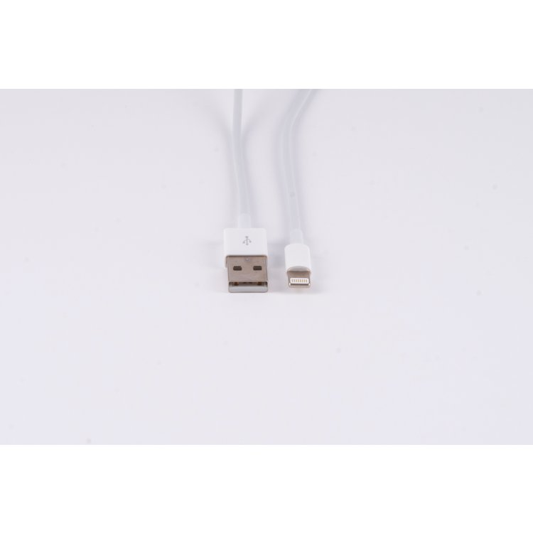 USB Lade-Sync Kabel, USB A Stecker auf 8-Pin Stecker, 2.0, ABS, weiß, 2,0m