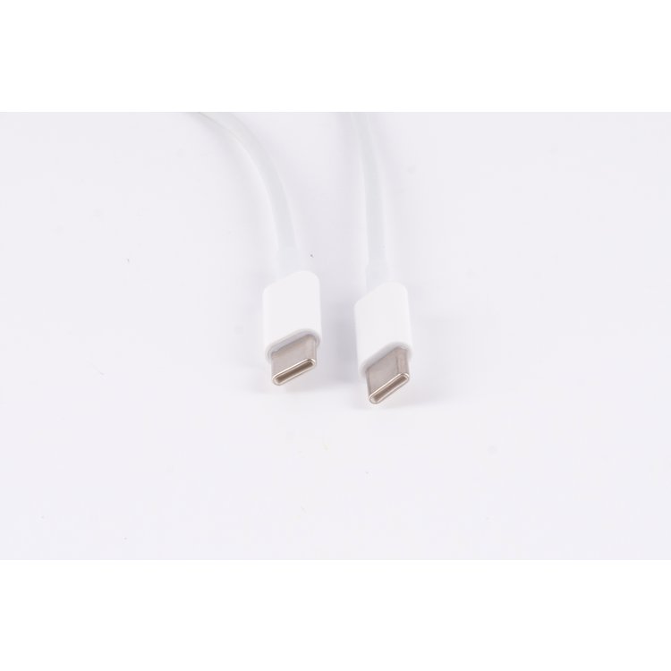 USB Lade-Sync Kabel, USB C Stecker auf USB-C Stecker, 2.0, ABS, weiß, 2,0m