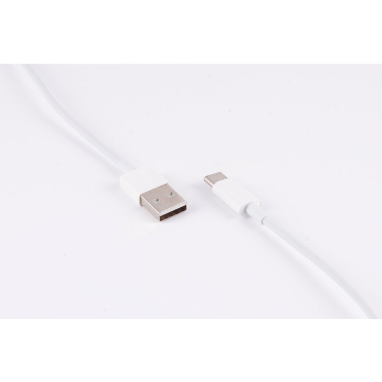 USB Lade-Sync Kabel, USB A Stecker auf USB-C Stecker, 2.0, ABS, weiß, 1,0m