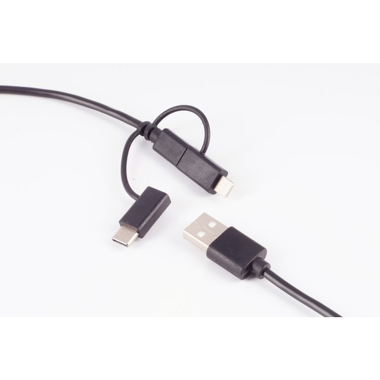 USB Lade-Sync Kabel 3in1 Micro/Typ C/8-PIN St. 1m