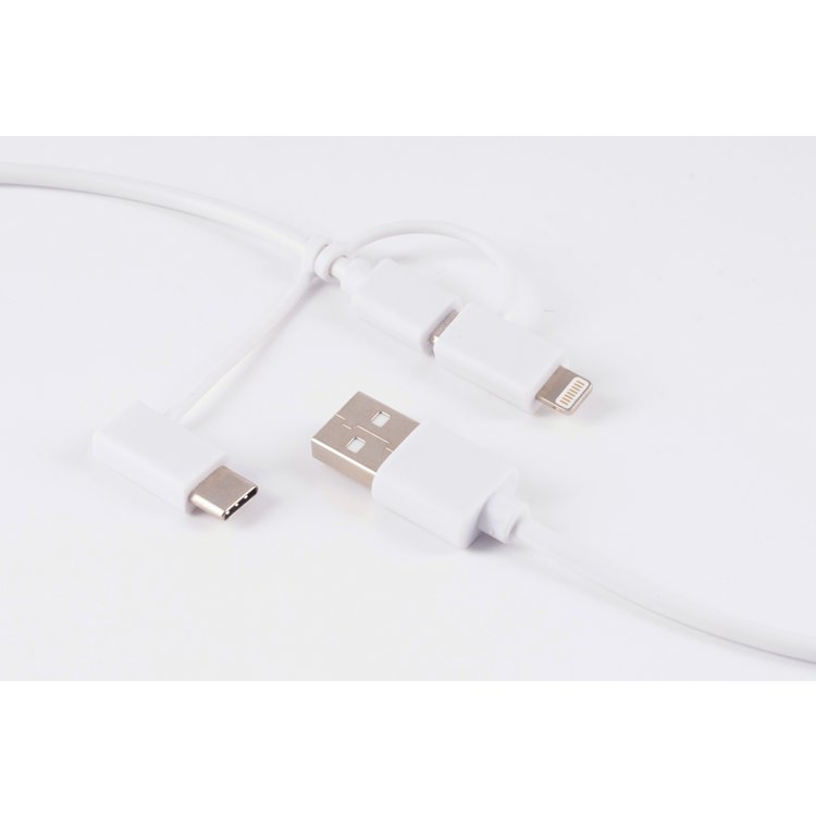 USB Lade-Sync Kabel 3in1 Micro/Typ C/8-PIN St. 2m