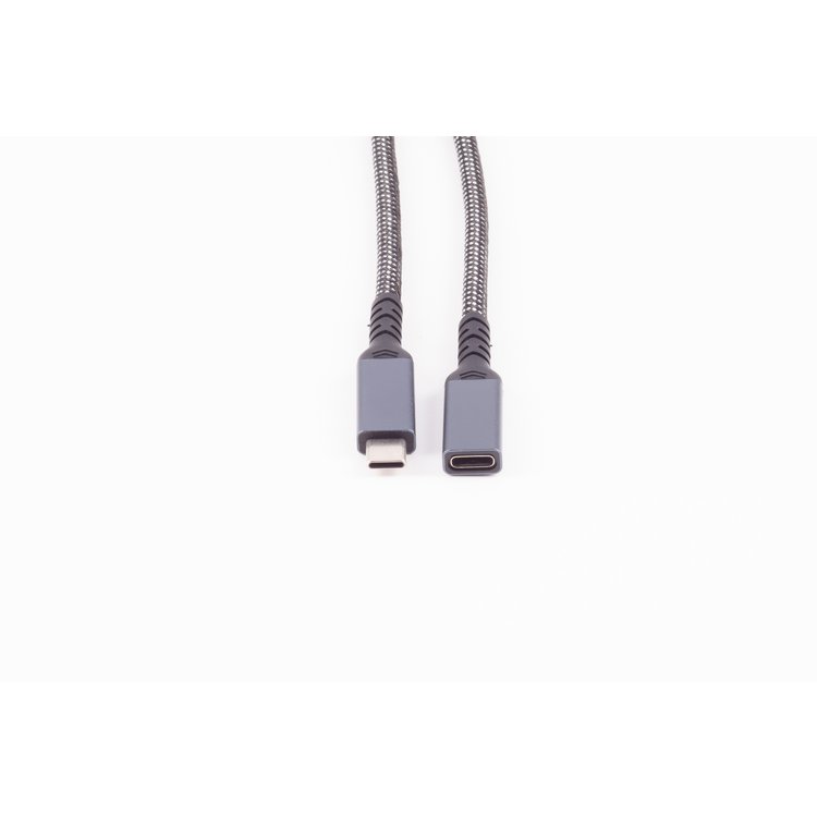 USB-C Verlängerungskabel, 3.2, PD, Textil, 0,5m