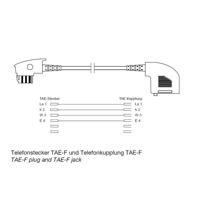 TAE F-Stecker / TAE F-Kupplung 10m