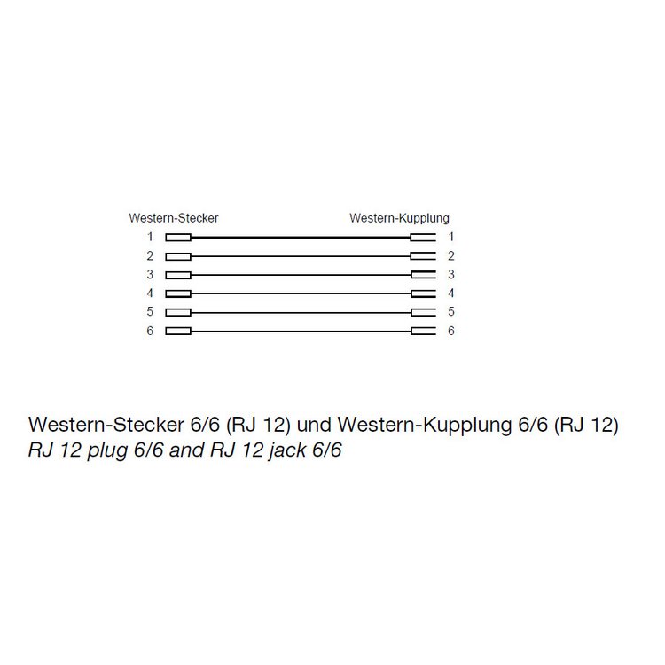 Western-Stecker 6/6 / Western-Kupplung 6/6 6m