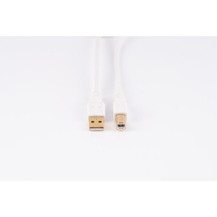 USB Kabel A St.+Ferrit/B St. verg. USB 2.0 weiß 5m