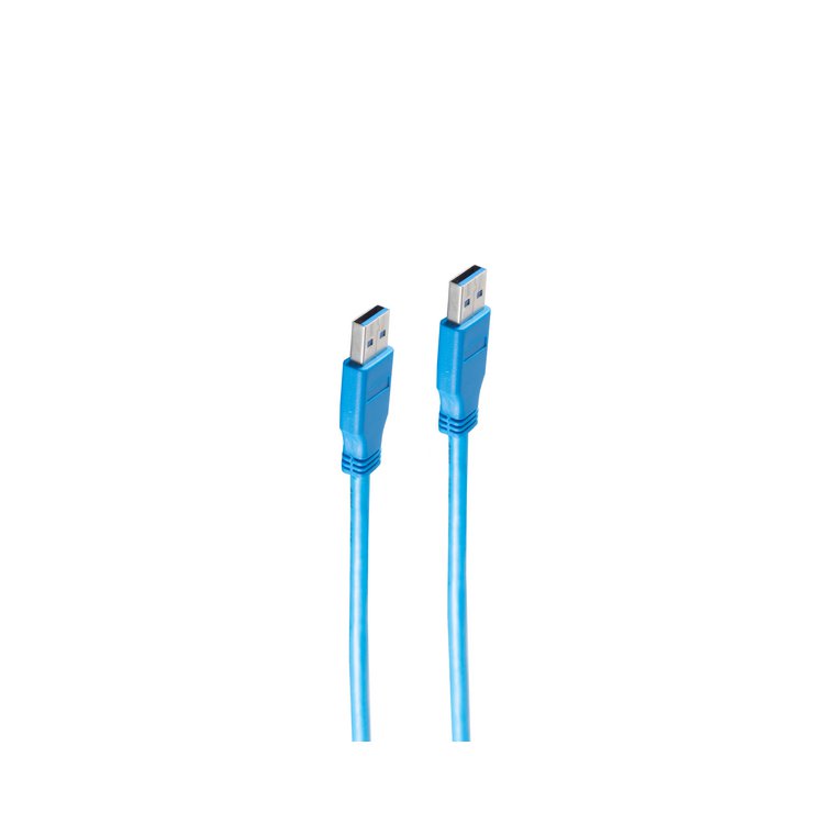 USB Kabel A Stecker / A Stecker USB 3.0 blau 0,5m