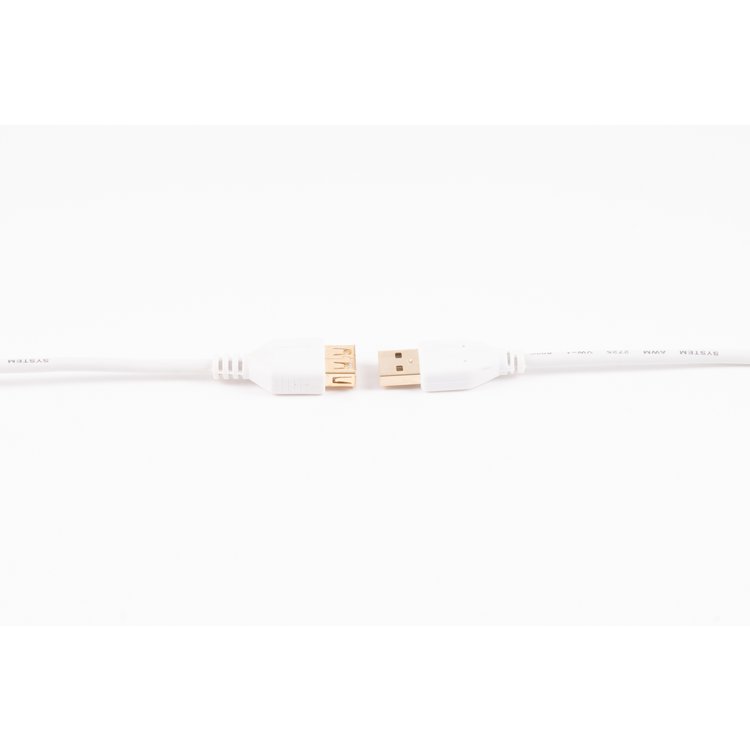 USB Kabel A St./A Buchse  verg 2.0 weiß 1,8m