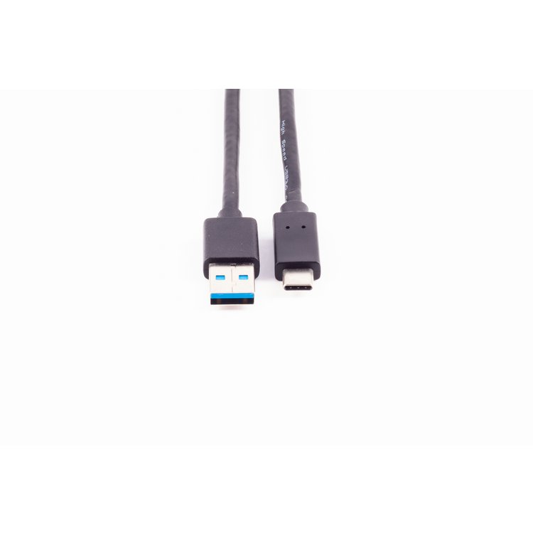 USB 3.0 A Stecker/ USB 3.1 C Stecker, schwarz, 1m