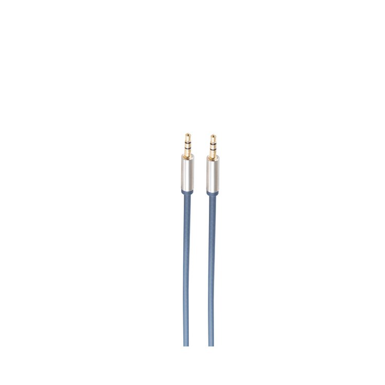 3,5mm Klinken-Kabel, vergoldete Kontakte, extra dünn, SLIM LINE - 0,75m