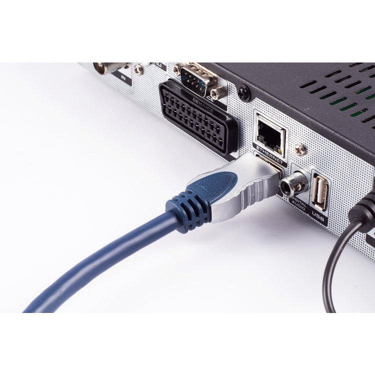 High Speed HDMI Kabel mit Ethernet, vergoldete Kontakte, 2x Ferrit, ULTRA HD, 3D, 1,50m