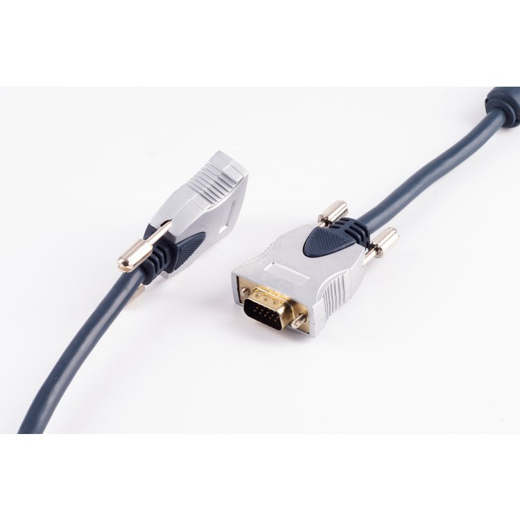 shiverpeaks Monitor VGA-Kabel mit 2x Ferrit,vergoldete Kontakte, 7m
