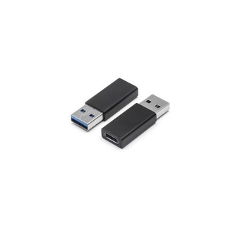 Adapter, USB-A Stecker auf USB-C Buchse, 3.0, schwarz