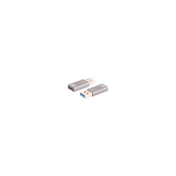 Adapter USB A Stecker auf USB C Buchse, 3.1, 10Gbps, Metallauführung