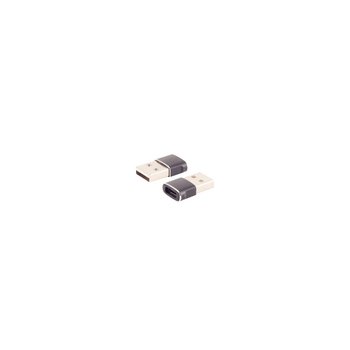 Adapter USB A Stecker auf USB C Buchse, 2.0, slim, Metallausführung