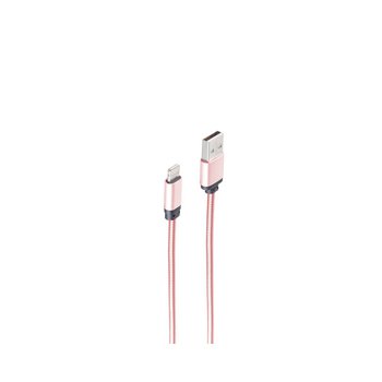 Lade-Sync Kabel USB A/ 8-pin Steel Rose 1m
