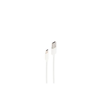 USB Lade-Sync Kabel, USB A Stecker auf USB-C Stecker, 2.0, ABS, weiß, 0,5m