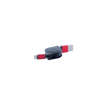 USB-Ladekabel A Stecker / 8-pin Stecker rot 0,8m