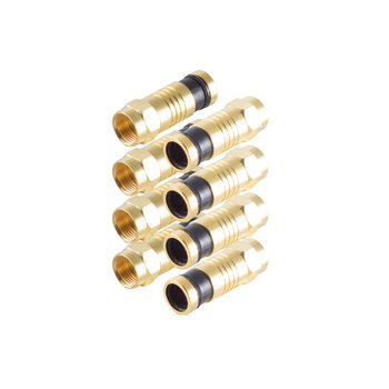 4x F-Kompressionsstecker gold für Kabel 7,2mm
