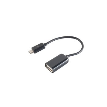 USB-OTG Micro-USB-St. B - USB-Buchse A - 0,1m