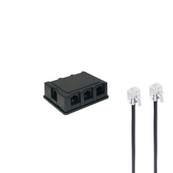 ISDN-Verteilerbox 6-fach incl. Kabel 8/4 3m