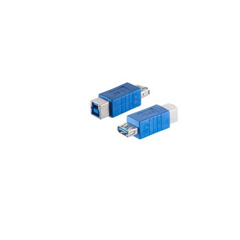 USB Adapter 3.0 A Kupplung / B Kupplung, blau