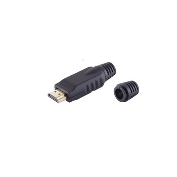 HDMI-Stecker Metalll Selbstmontage, schwarz