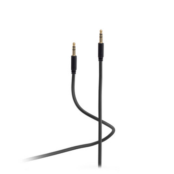 Flexline®-mini 3,5mm Klinke AUX Kabel, 3-polig, schwarz 1,5m