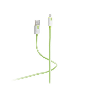 USB-Ladekabel A Stecker auf 8-pin, grün, 0,9m
